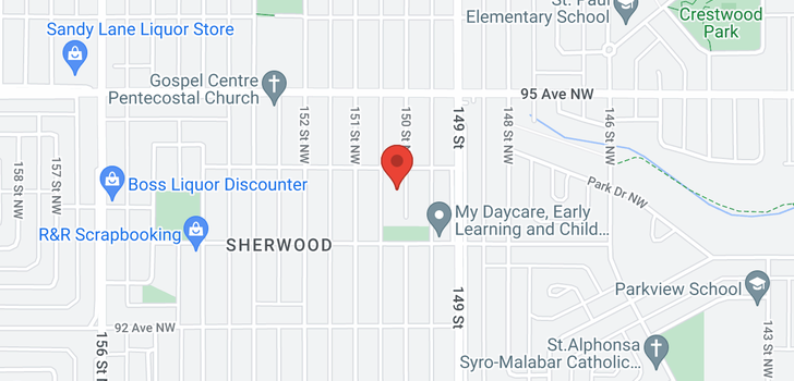 map of 9336 150 ST NW
